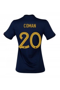 Fotbalové Dres Francie Kingsley Coman #20 Dámské Domácí Oblečení MS 2022 Krátký Rukáv